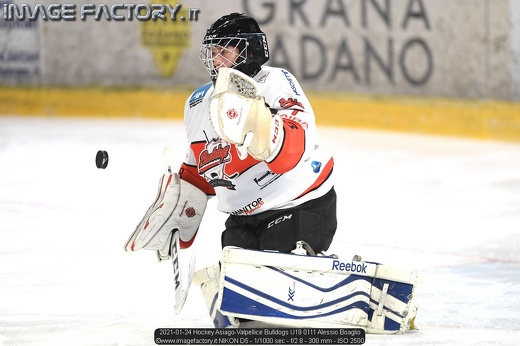 2021-01-24 Hockey Asiago-Valpellice Bulldogs U19 0111 Alessio Boaglio